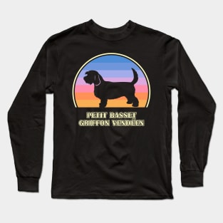 Petit Basset Griffon Vendeen Vintage Sunset Dog Long Sleeve T-Shirt